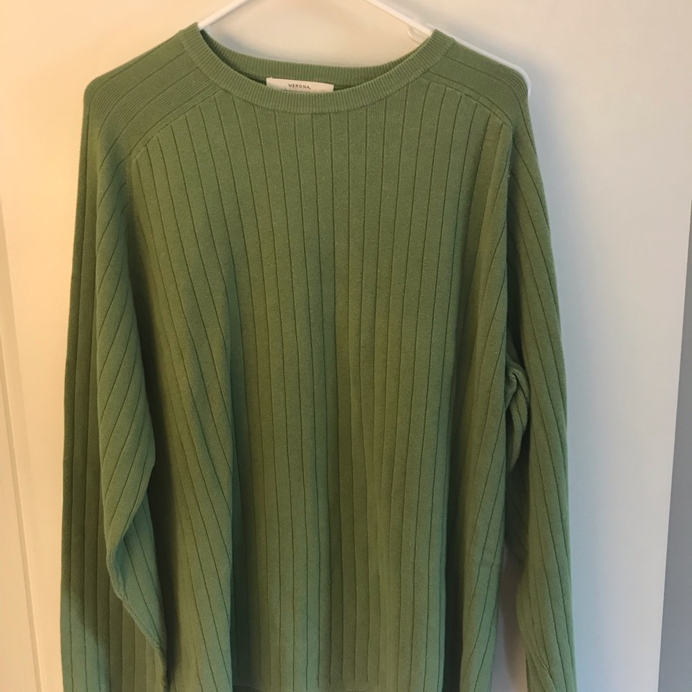 Men’s Merona Size XL Green Crew Neck Sweater
